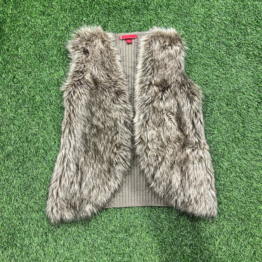 Y2K Liv Womens Faux Fur Vest